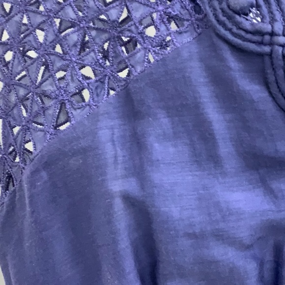 Elie Tahari Purple Lace and Embroidered Cocktail Dress - Picture 7 of 9